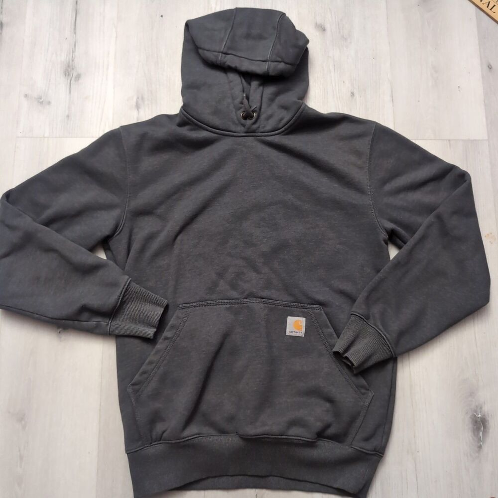 Carhartt Rain Defender Hoodie Men Small Gray Loose Fit Workwear Hood